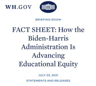 Title of fact sheet with the White House logo